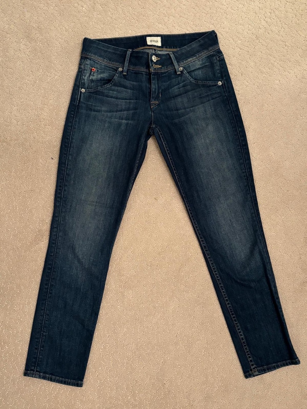 Hudson Jeans Indigo Blue Skinny Jeans with Light Stretch - Sz 25